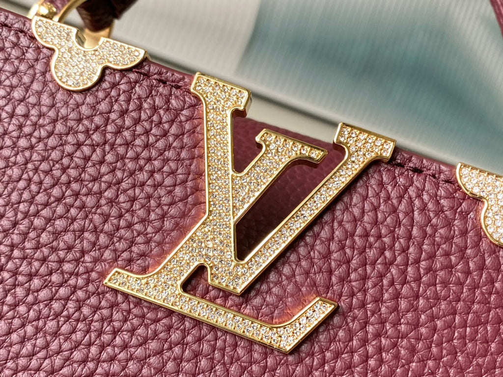 Louis Vuitton Capucines BB Bag M23263 Wine Red Taurillon leather