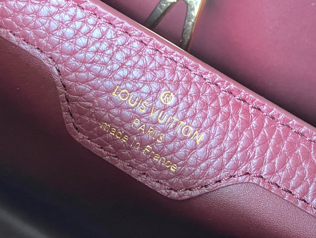 Louis Vuitton Capucines BB Bag M23263 Wine Red Taurillon leather