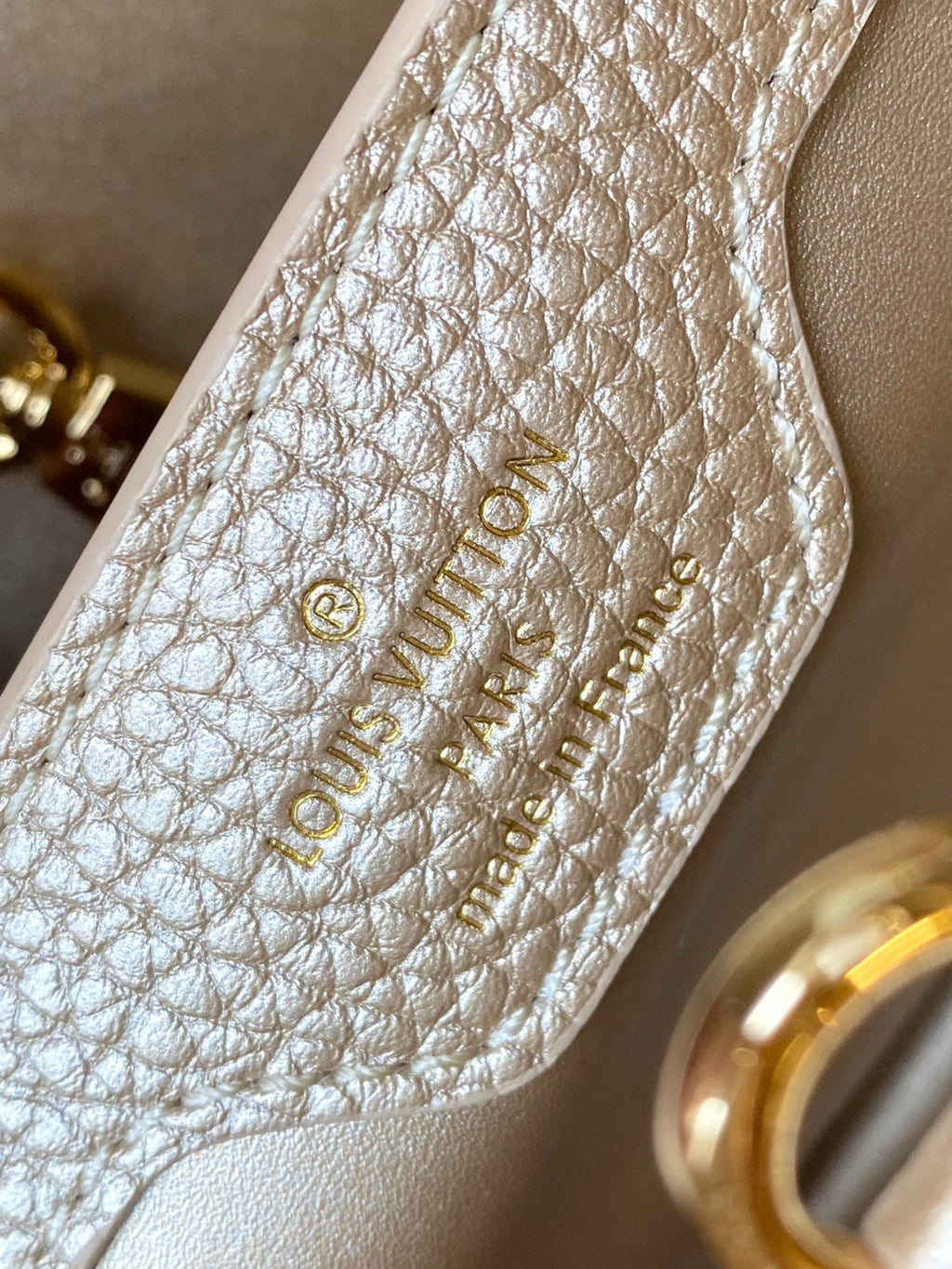 Louis Vuitton Capucines BB Bag M23263 Gold Taurillon leather