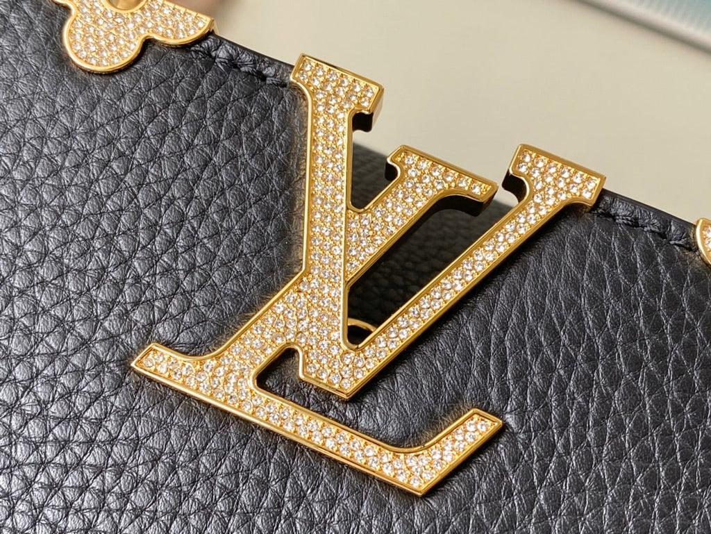 Louis Vuitton Capucines BB Bag M23263 Black Taurillon leather