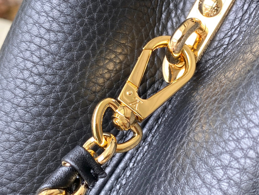 Louis Vuitton Capucines BB Bag M23263 Black Taurillon leather