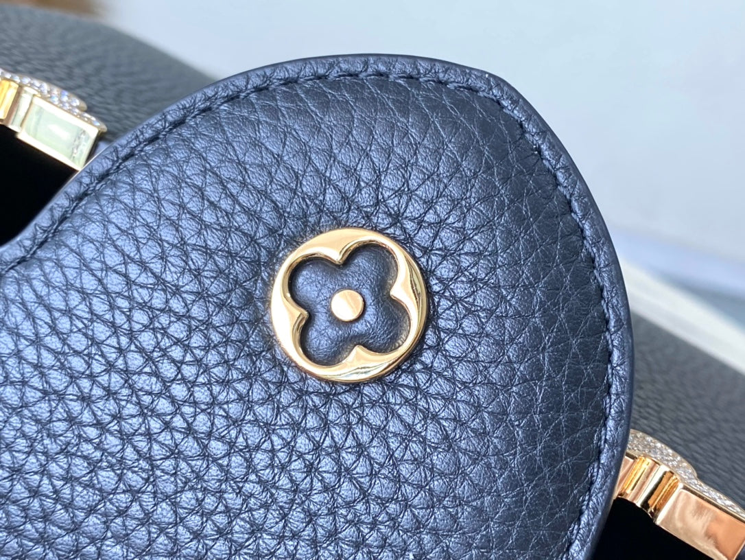 Louis Vuitton Capucines BB Bag M23263 Black Taurillon leather