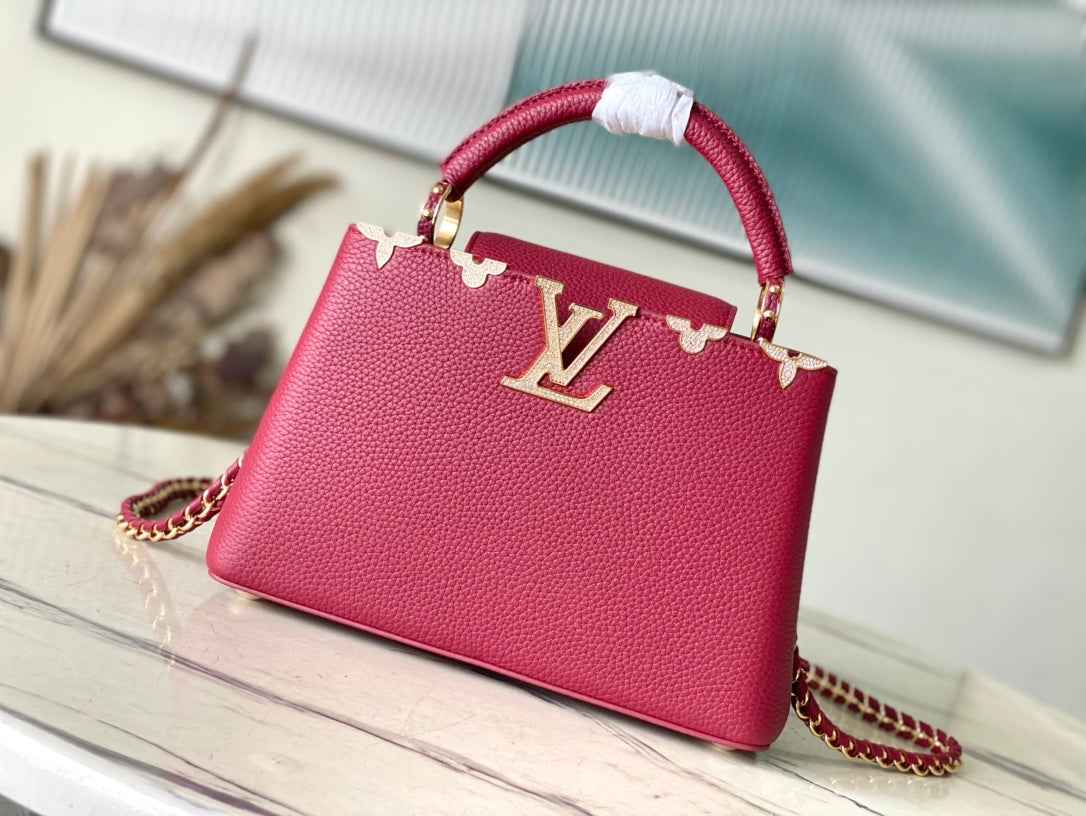 Louis Vuitton Capucines BB Bag M23263 Red Taurillon leather