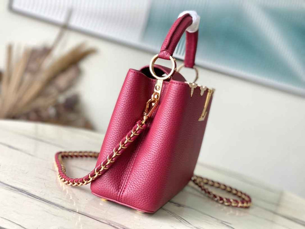 Louis Vuitton Capucines BB Bag M23263 Red Taurillon leather