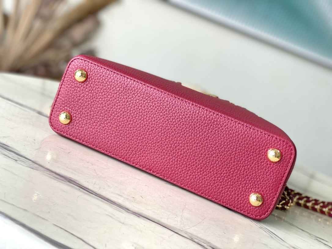 Louis Vuitton Capucines BB Bag M23263 Red Taurillon leather