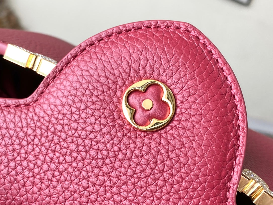Louis Vuitton Capucines BB Bag M23263 Red Taurillon leather