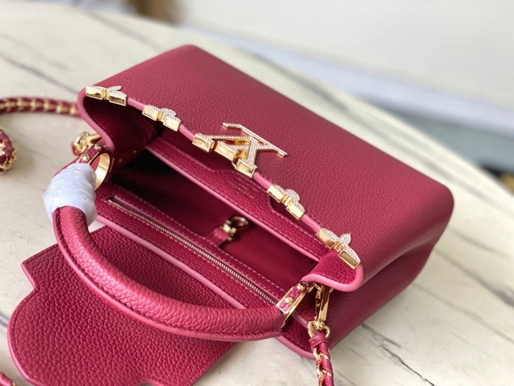 Louis Vuitton Capucines BB Bag M23263 Red Taurillon leather