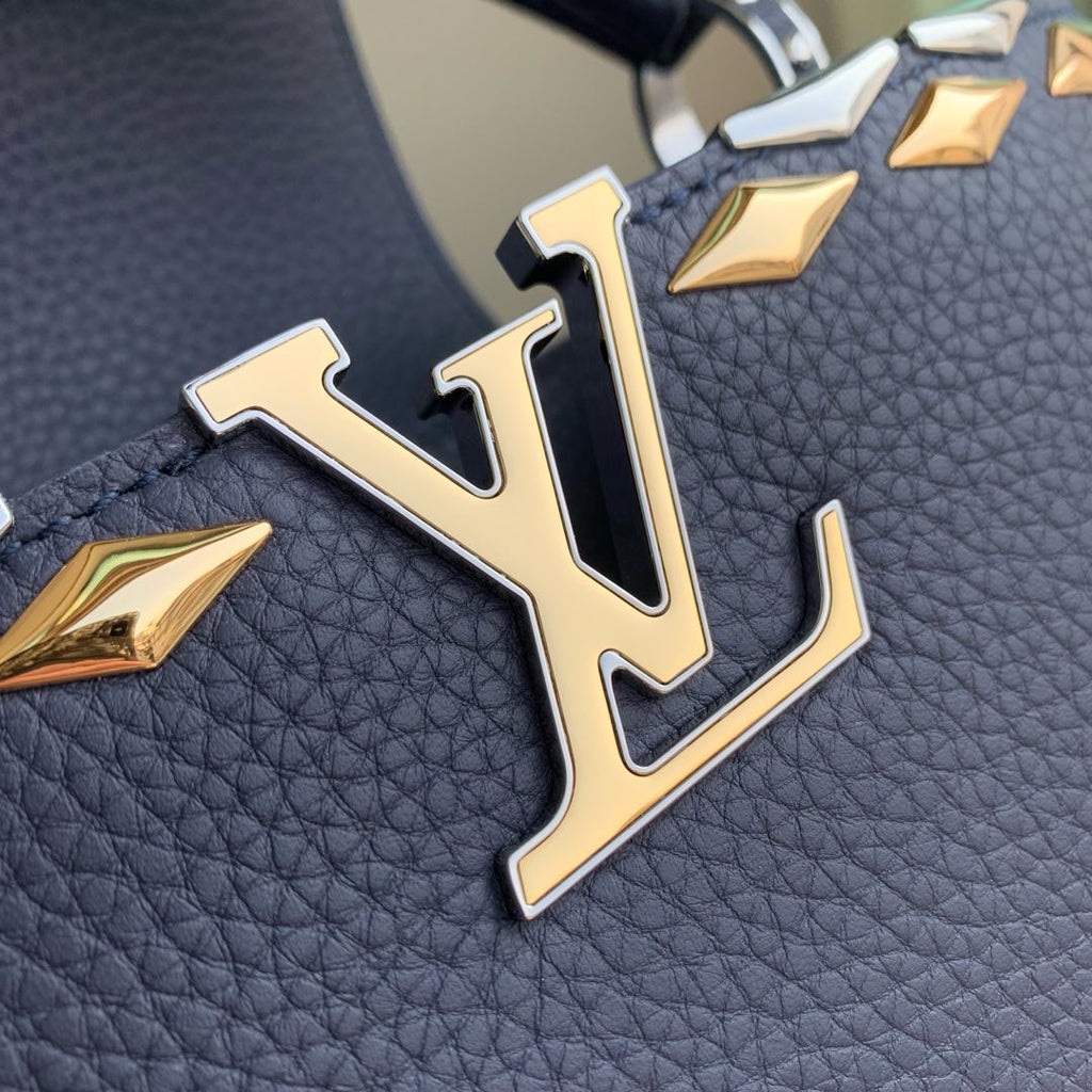 Louis Vuitton Capucines BB Bag, M24728 In Navy Taurillon Leather
