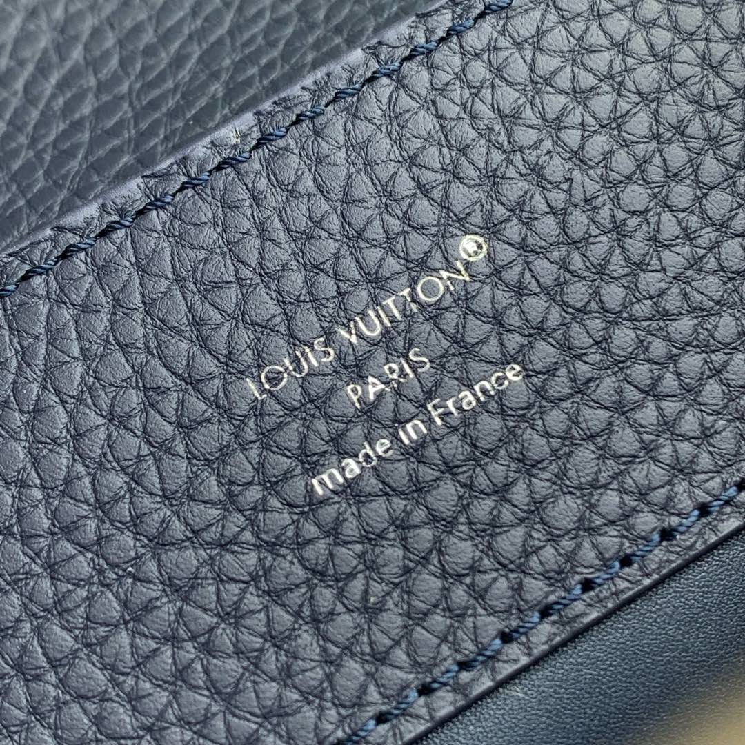 Louis Vuitton Capucines BB Bag, M24728 In Navy Taurillon Leather