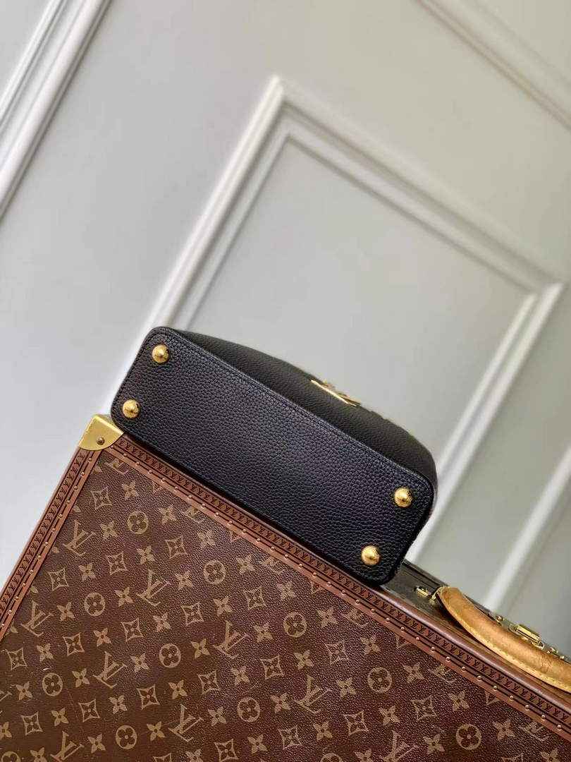 Louis Vuitton Capucines BB Bag, M24728 In Black Taurillon Leather