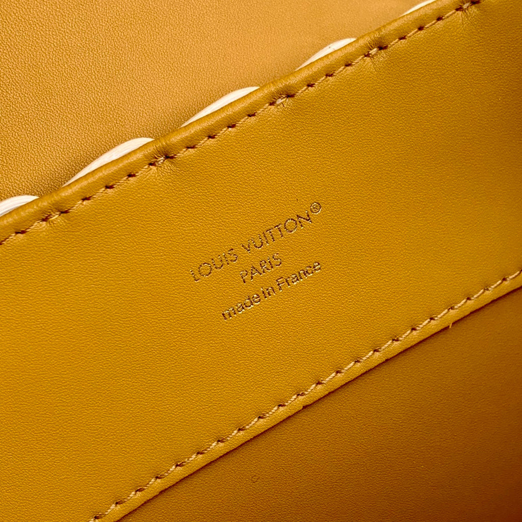 Louis Vuitton Capucines BB Bag, M24976 Yellow Rattan and cowhide leather
