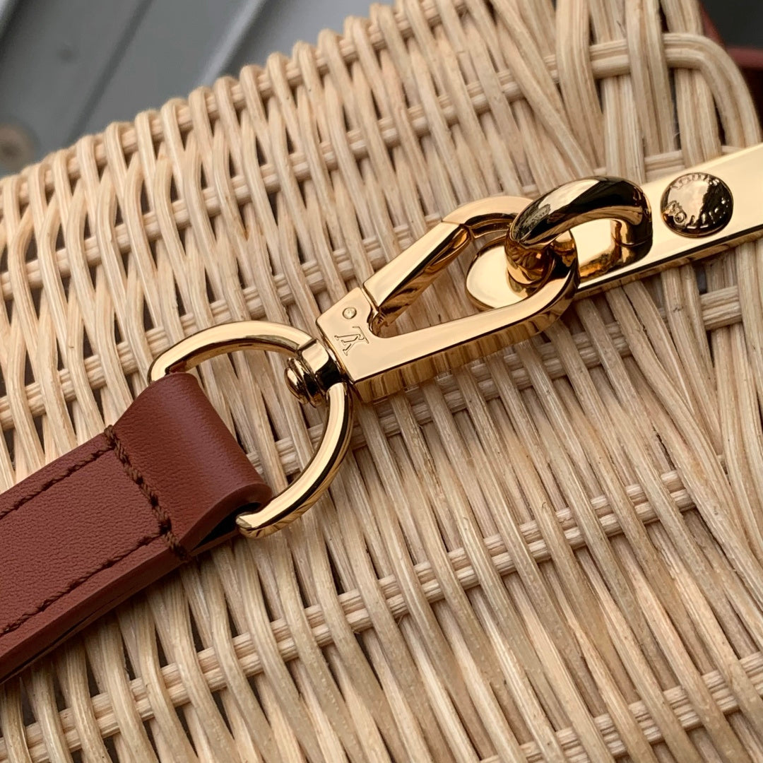 Louis Vuitton Capucines BB Bag, M26025 Brown Rattan and cowhide leather