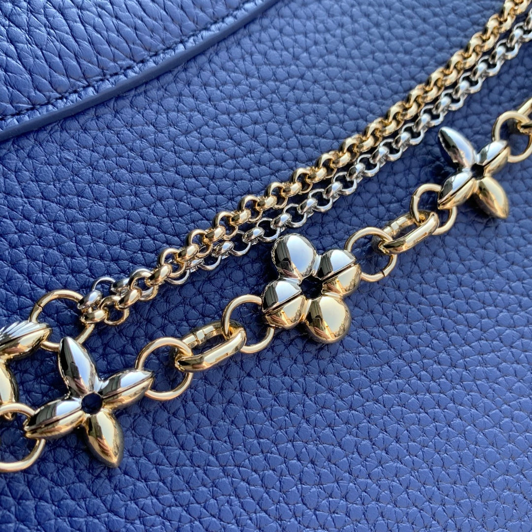 Louis Vuitton Capucines BB Bag, M52689 In Navy Taurillon Leather
