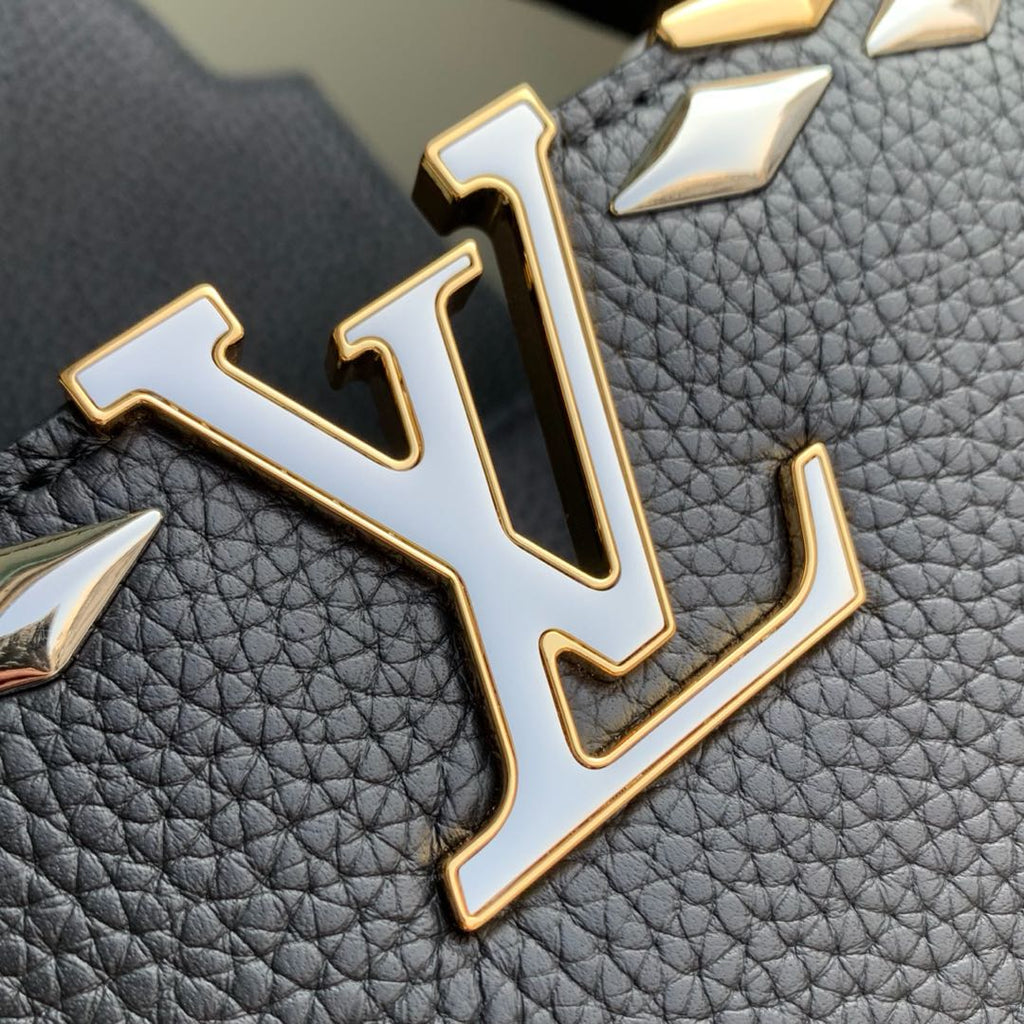 Louis Vuitton Capucines MM Bag, M12952 In Black Taurillon Leather