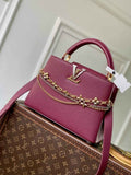 Louis Vuitton Capucines BB Bag, M52689 In Wine Red Taurillon Leather