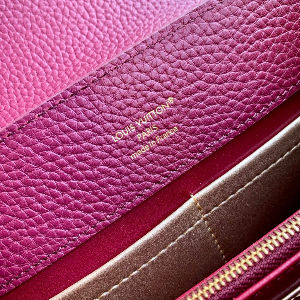 Louis Vuitton Capucines BB Bag, M52689 In Wine Red Taurillon Leather