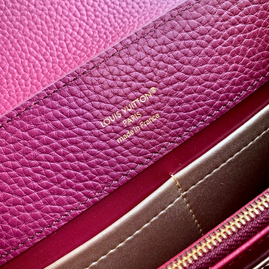 Louis Vuitton Capucines BB Bag, M52689 In Wine Red Taurillon Leather