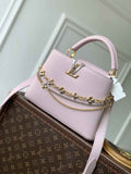 Louis Vuitton Capucines BB Bag, M52689 In Pink Taurillon Leather