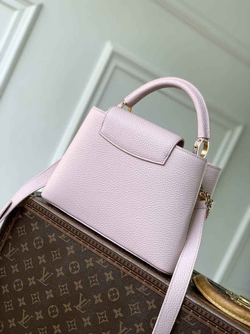 Louis Vuitton Capucines BB Bag, M52689 In Pink Taurillon Leather