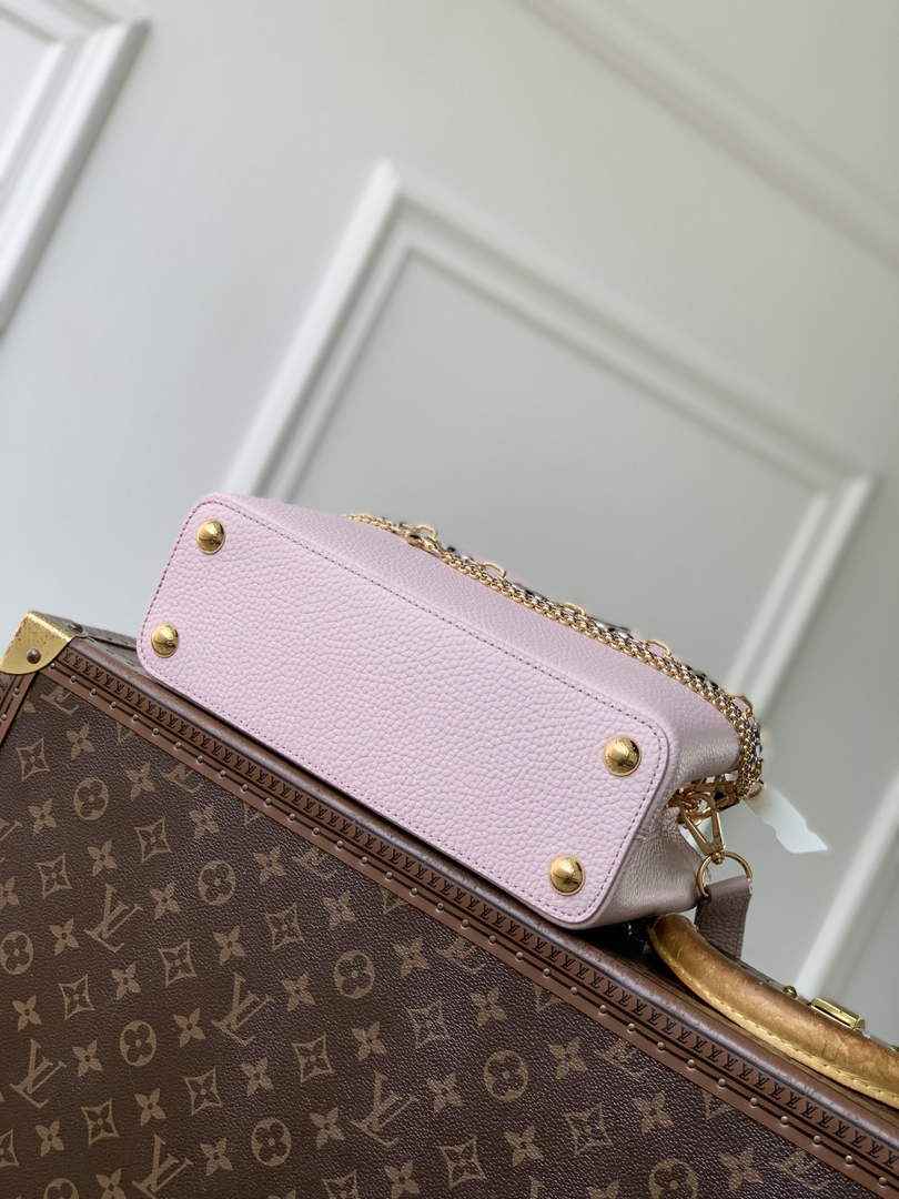 Louis Vuitton Capucines BB Bag, M52689 In Pink Taurillon Leather