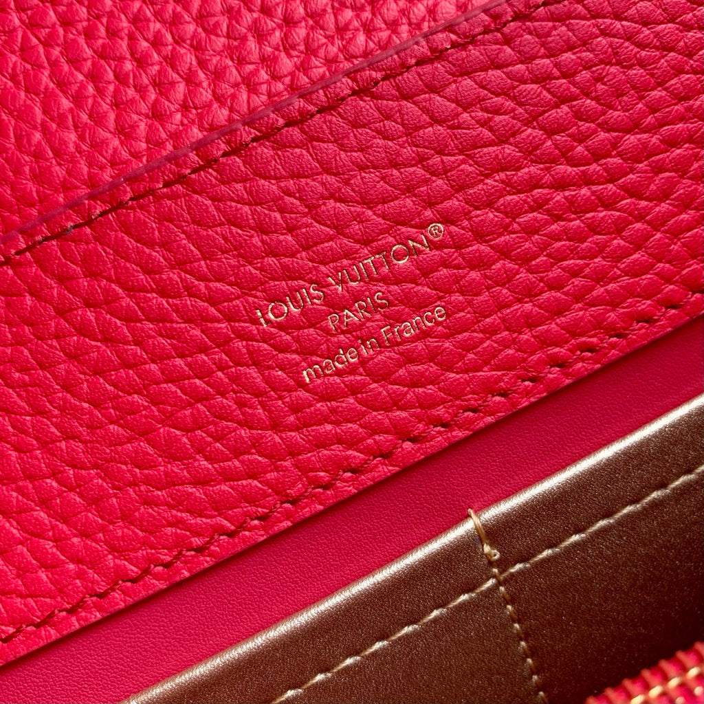 Louis Vuitton Capucines BB Bag, M52689 In Red Taurillon Leather