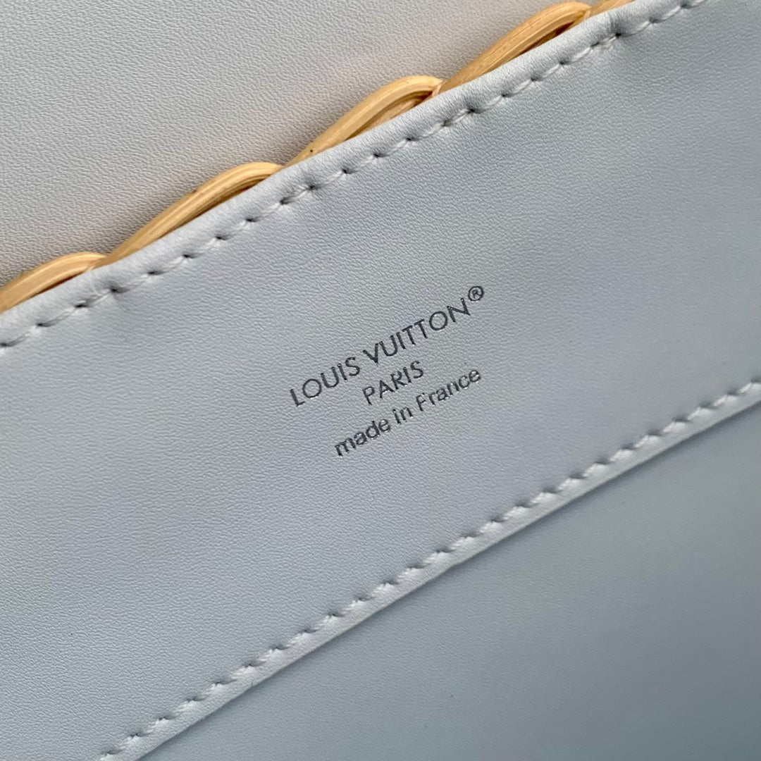 Louis Vuitton Capucines BB Bag, N88126 White Crocodile and Rattan