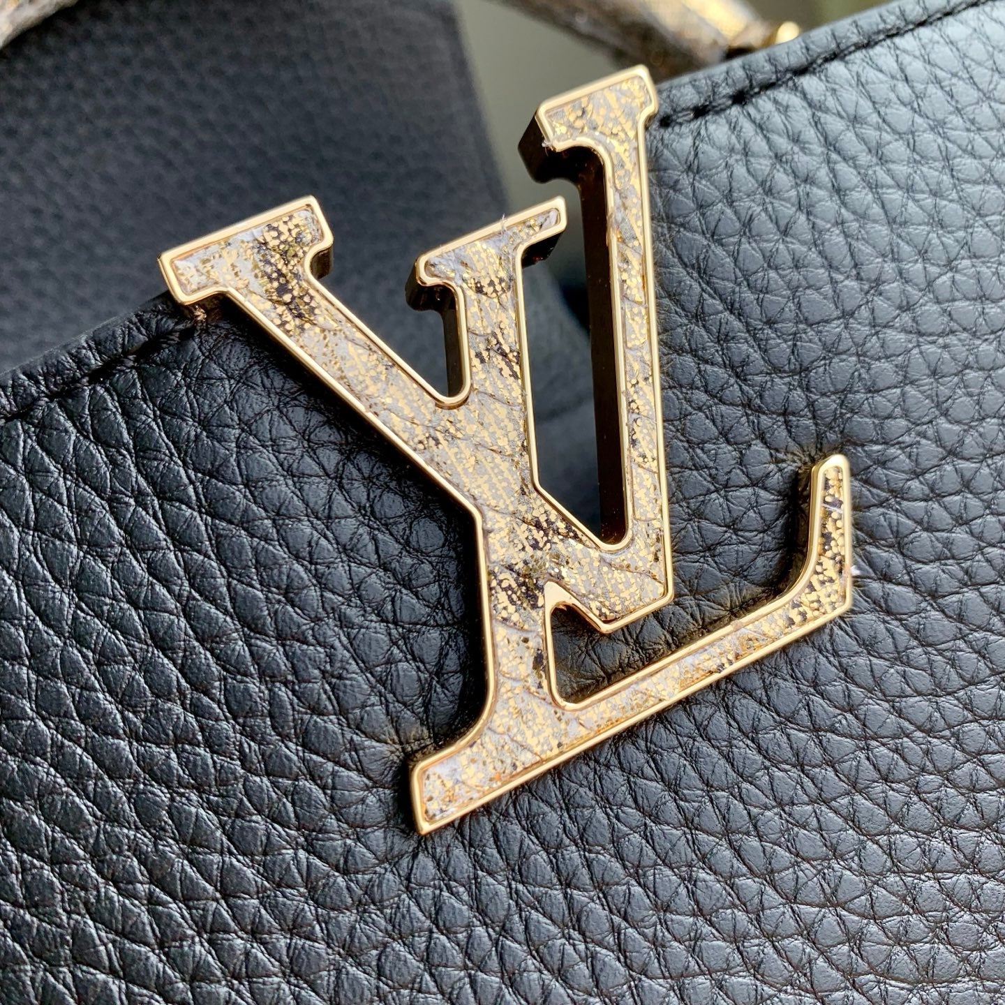Louis Vuitton Capucines BB Bag, N89369 In Black Taurillon Leather