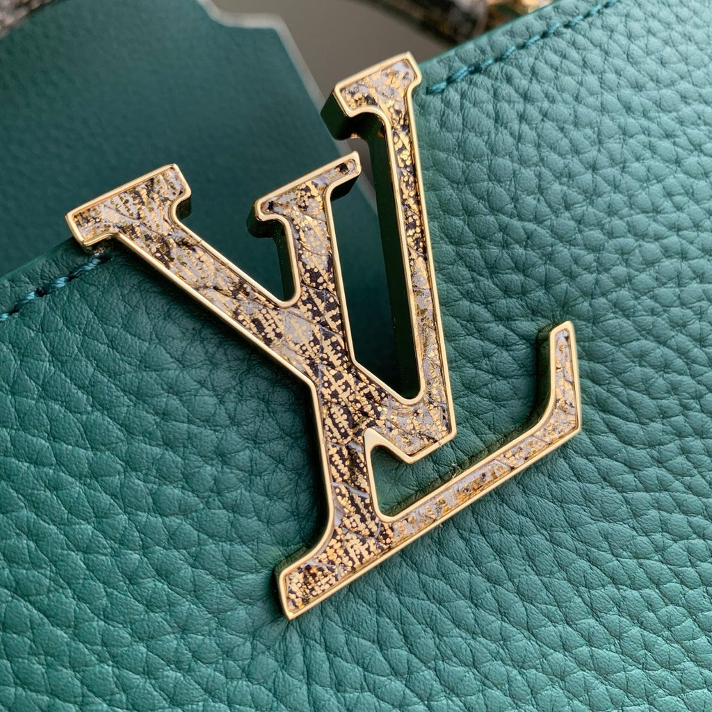Louis Vuitton Capucines BB Bag, N89369 In Green Taurillon Leather
