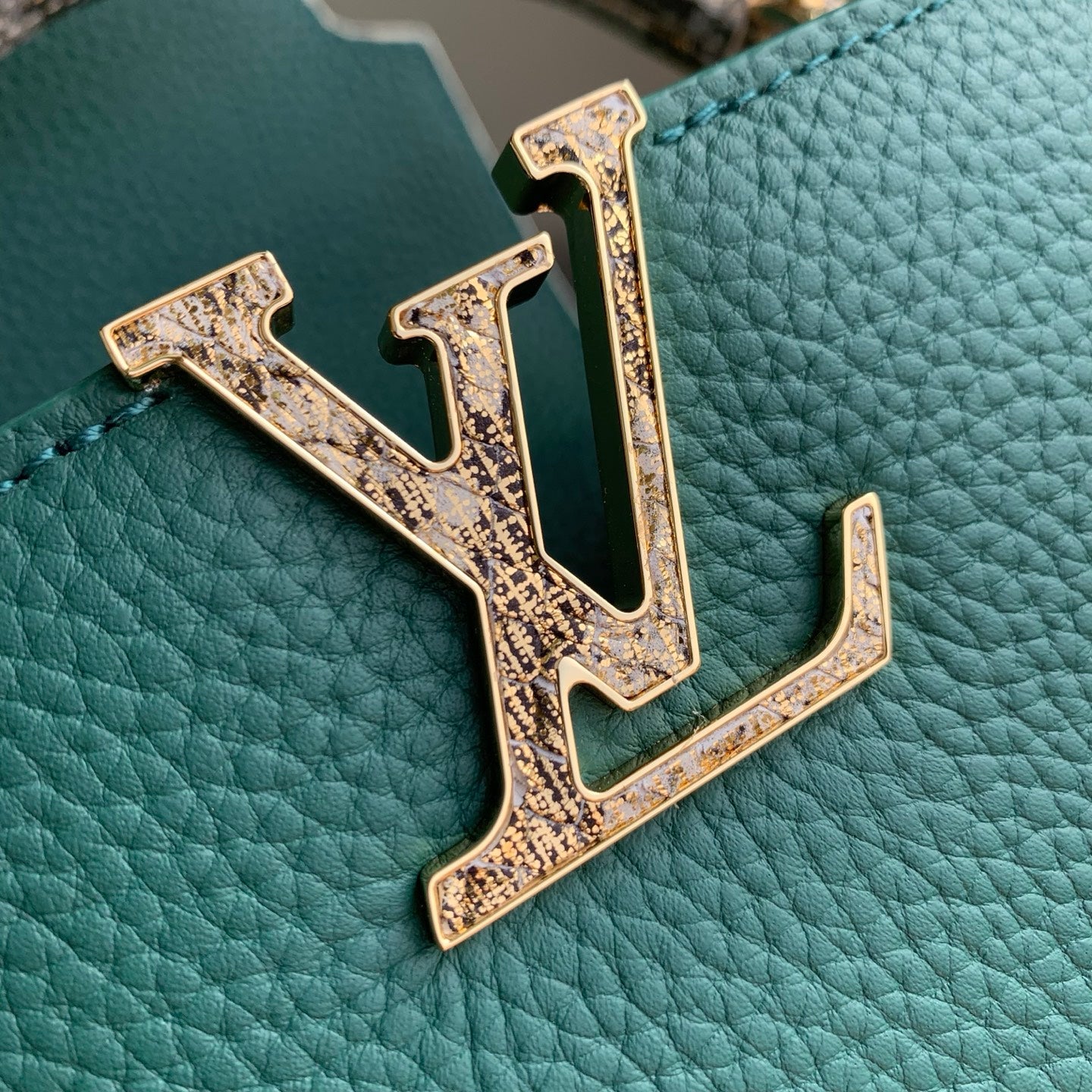 Louis Vuitton Capucines BB Bag, N89369 In Green Taurillon Leather