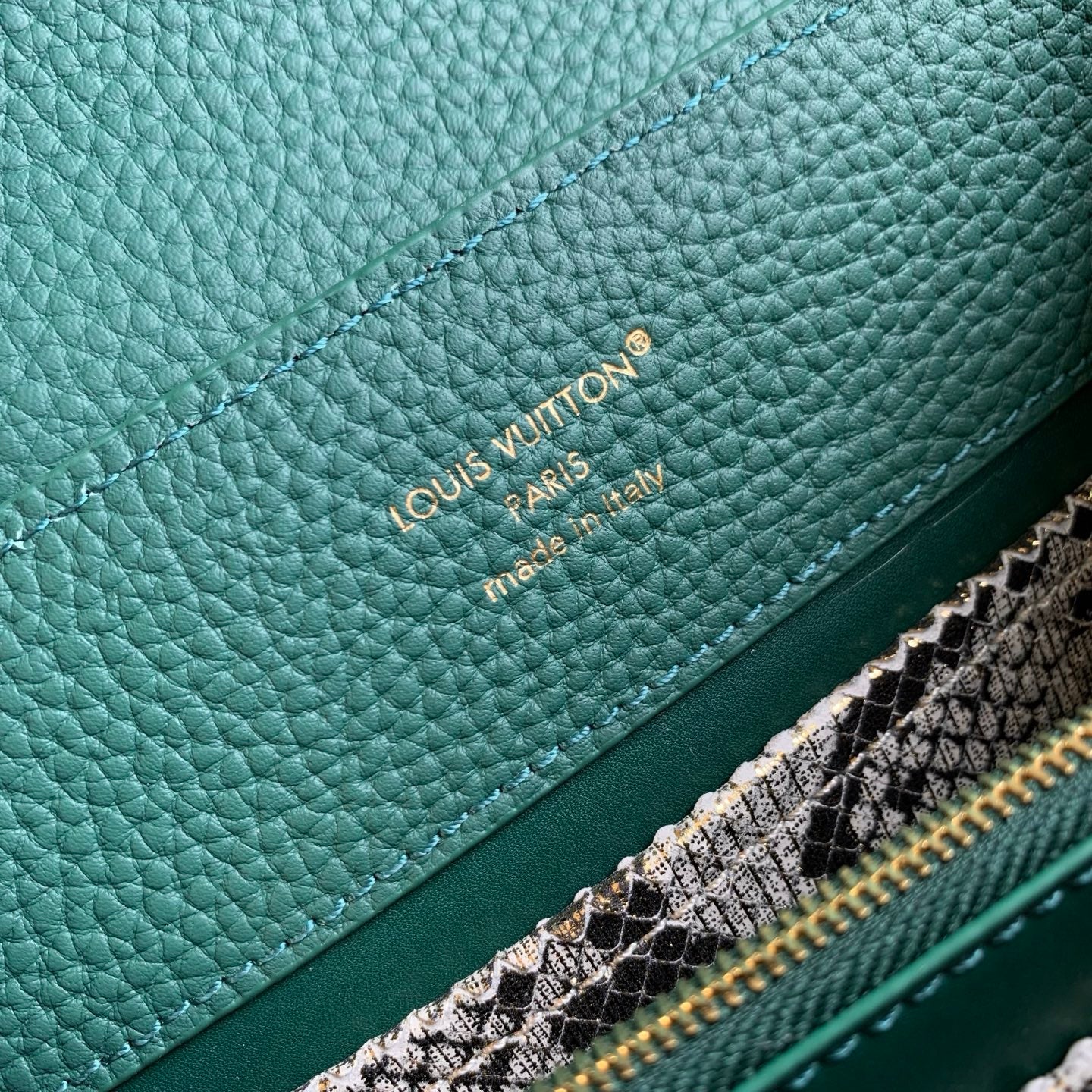 Louis Vuitton Capucines BB Bag, N89369 In Green Taurillon Leather