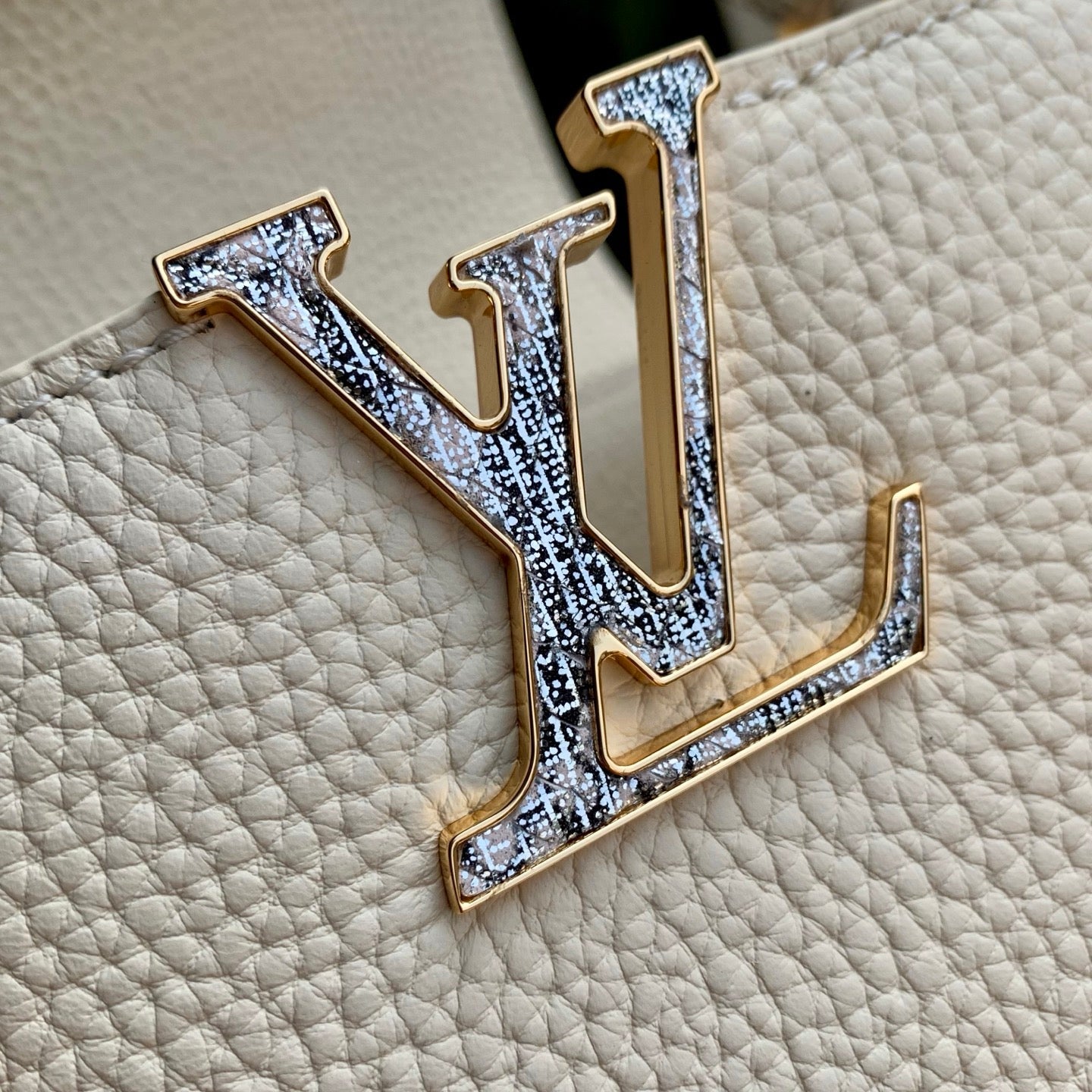 Louis Vuitton Capucines BB Bag, N89369 In Beige Taurillon Leather
