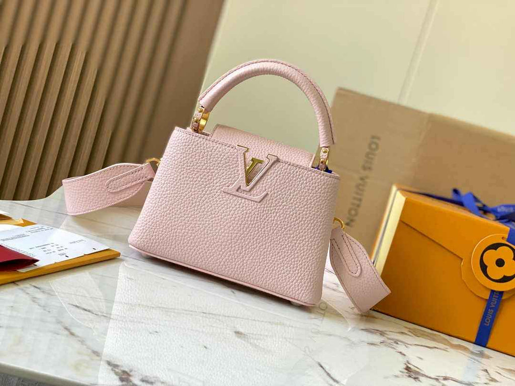 Louis Vuitton Capucines Mini Bag M24544 Pink Leather