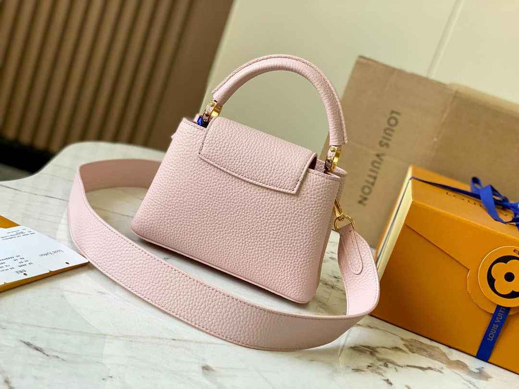 Louis Vuitton Capucines Mini Bag M24544 Pink Leather