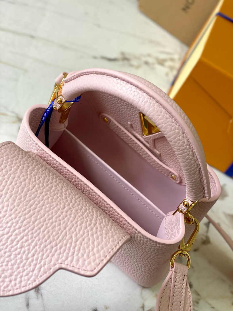 Louis Vuitton Capucines Mini Bag M24544 Pink Leather