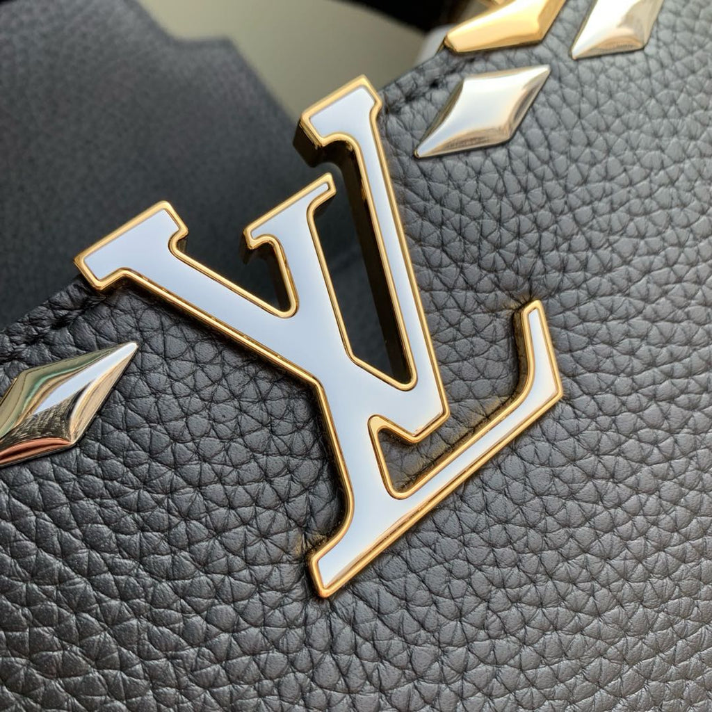 Louis Vuitton Capucines Mini Bag, M12751 In Black Taurillon Leather