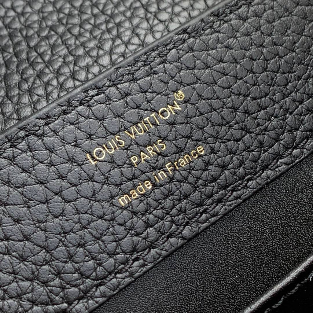 Louis Vuitton Capucines Mini Bag, M12751 In Black Taurillon Leather