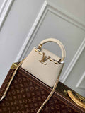 Louis Vuitton Capucines Mini Bag, M12751 In Beige Taurillon Leather