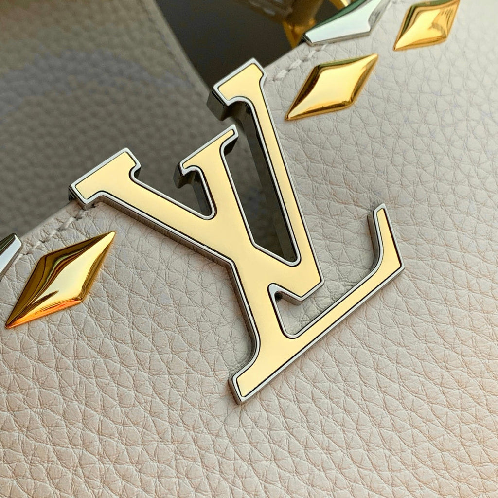 Louis Vuitton Capucines Mini Bag, M12751 In Beige Taurillon Leather