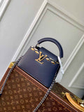 Louis Vuitton Capucines Mini Bag, M12751 In Blue Taurillon Leather