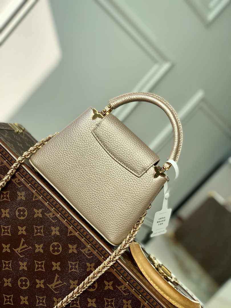 Louis Vuitton Capucines Mini Bag M22436 Gold Taurillon leather