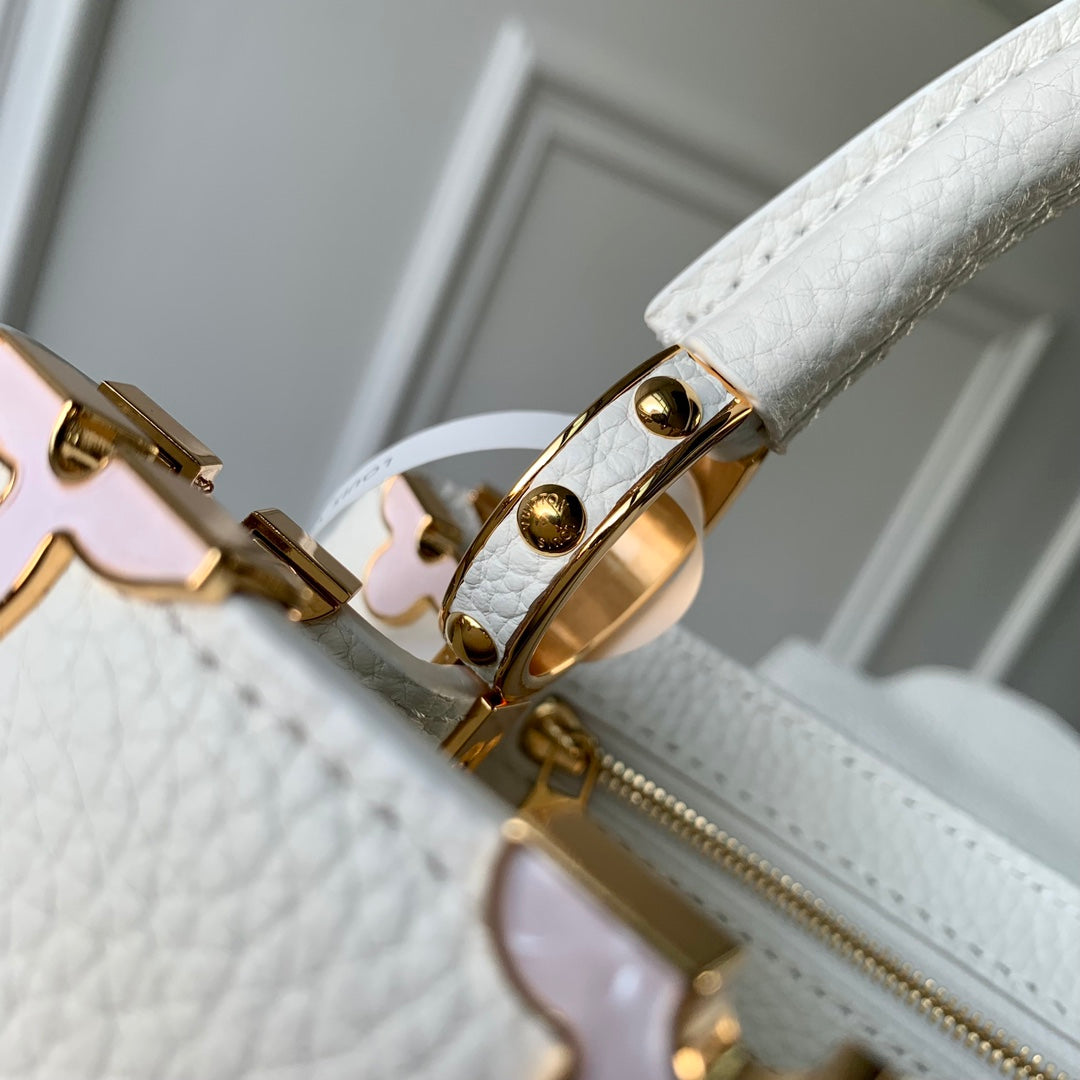 Louis Vuitton Capucines Mini Bag M23331 White Taurillon leather