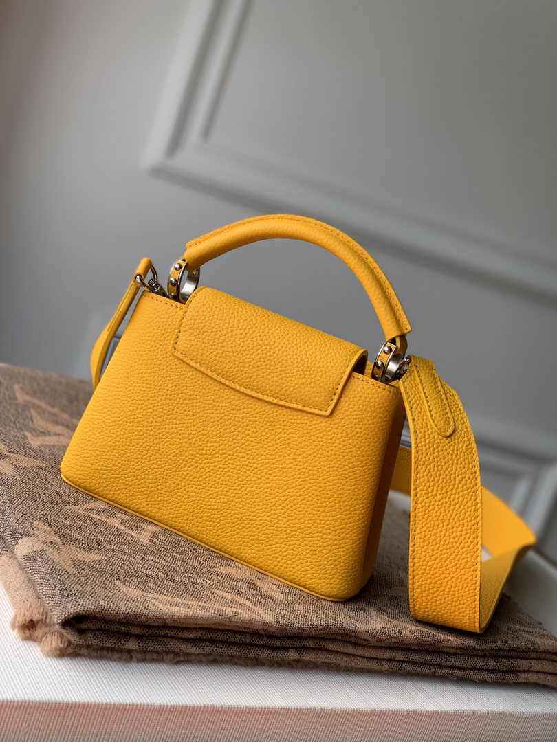 Louis Vuitton Capucines Mini Bag M23703 Orange Leather