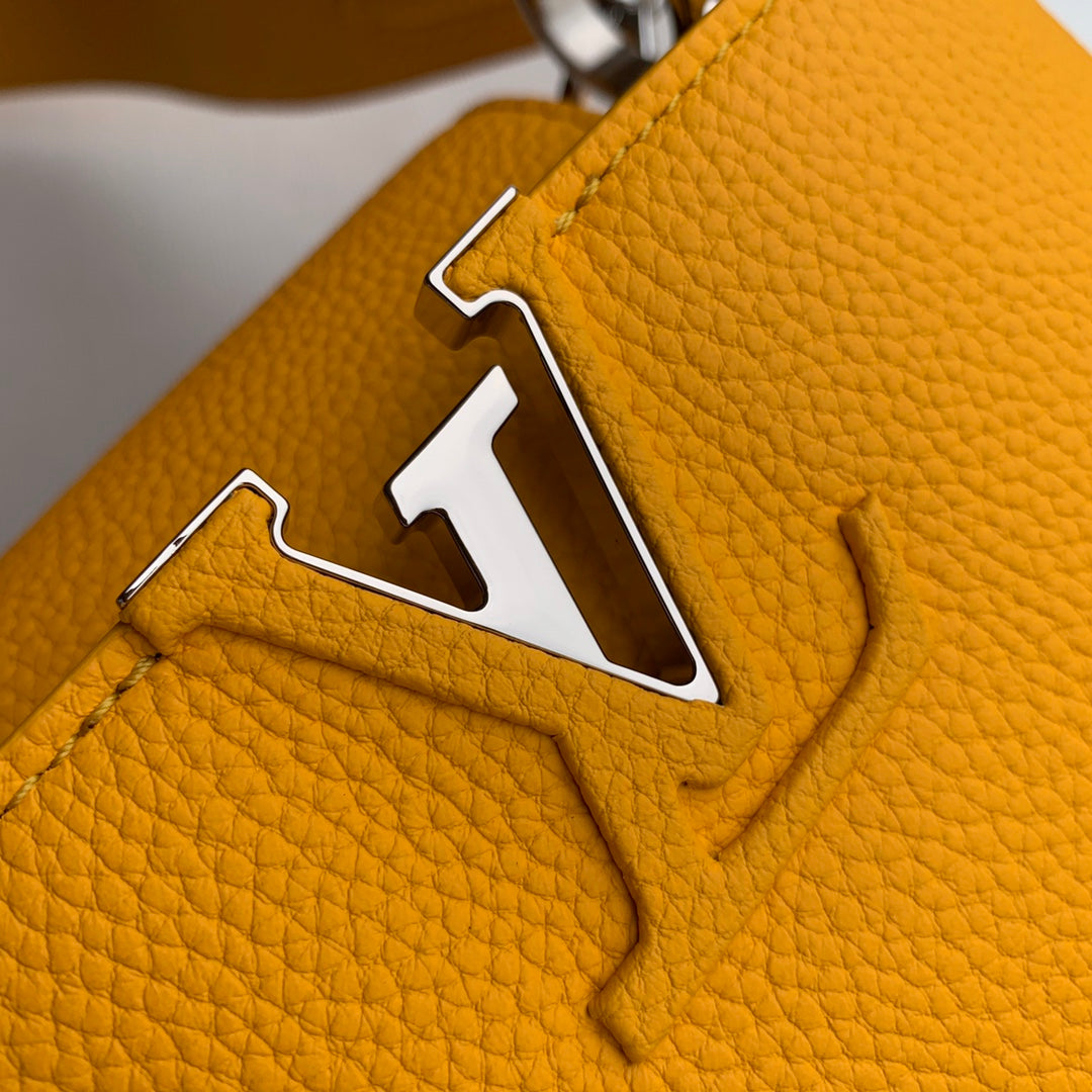 Louis Vuitton Capucines Mini Bag M23703 Orange Leather