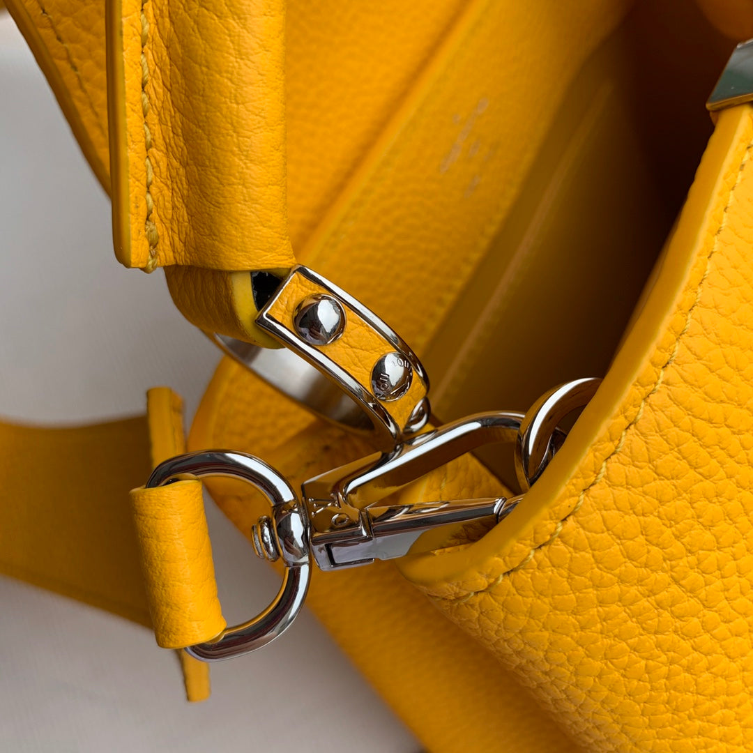 Louis Vuitton Capucines Mini Bag M23703 Orange Leather