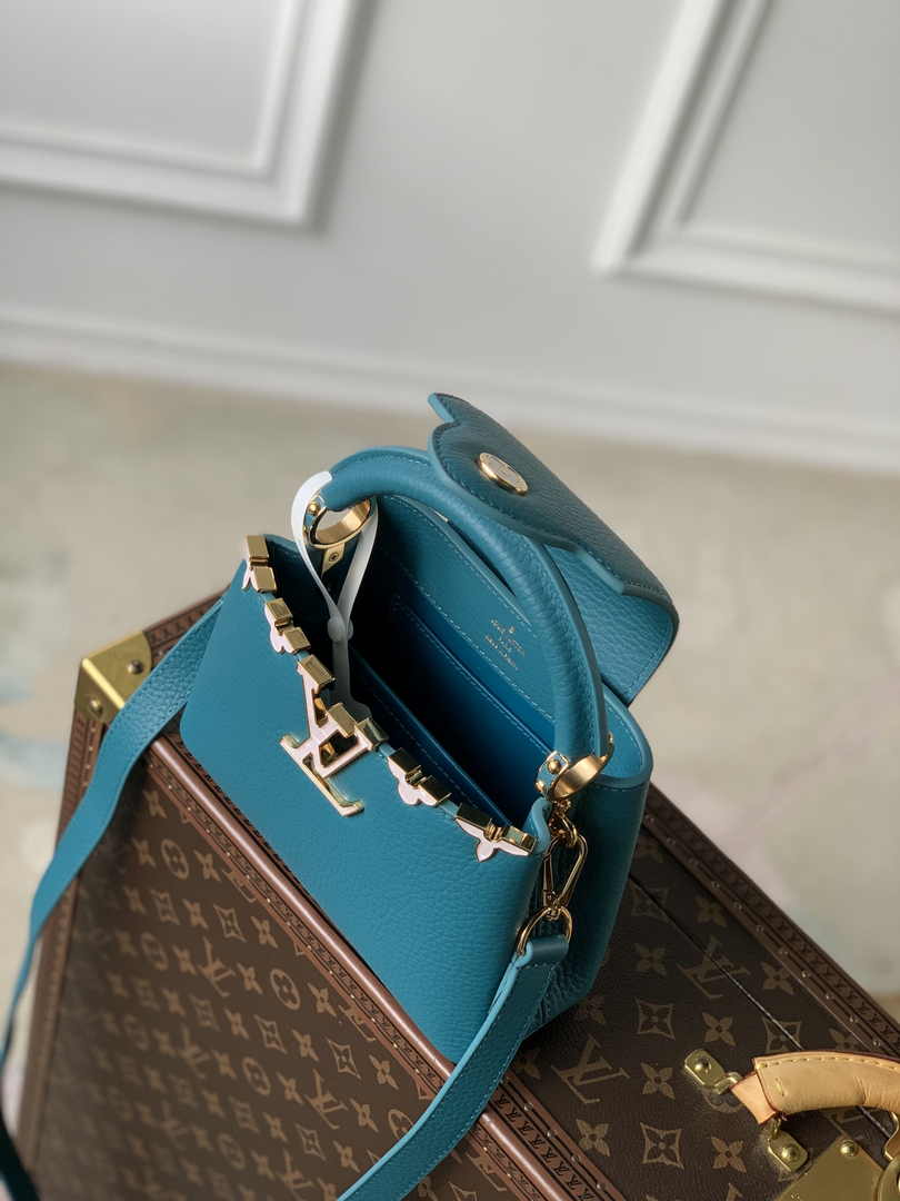 Louis Vuitton Capucines Mini Bag M23766 Green Taurillon leather