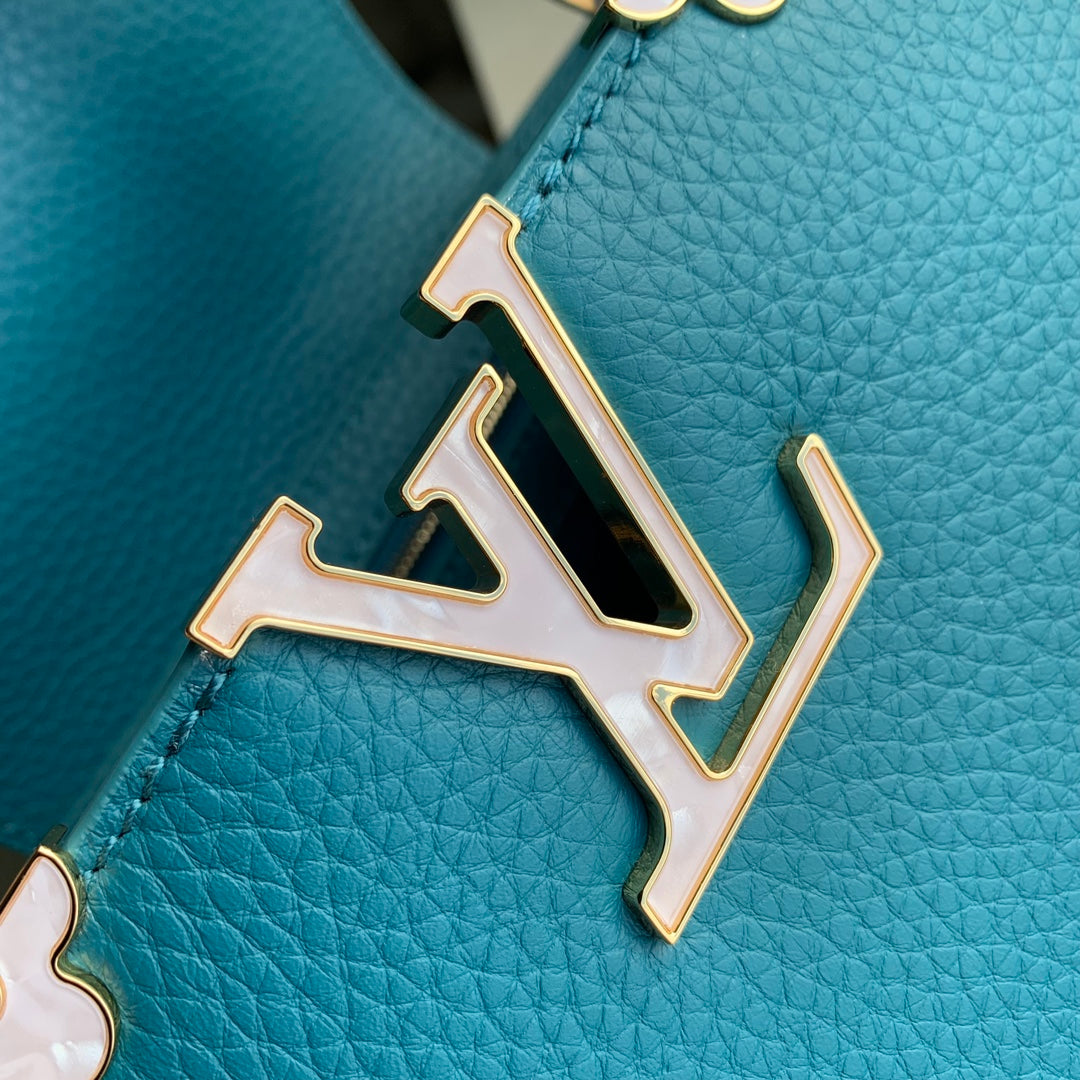 Louis Vuitton Capucines Mini Bag M23766 Green Taurillon leather