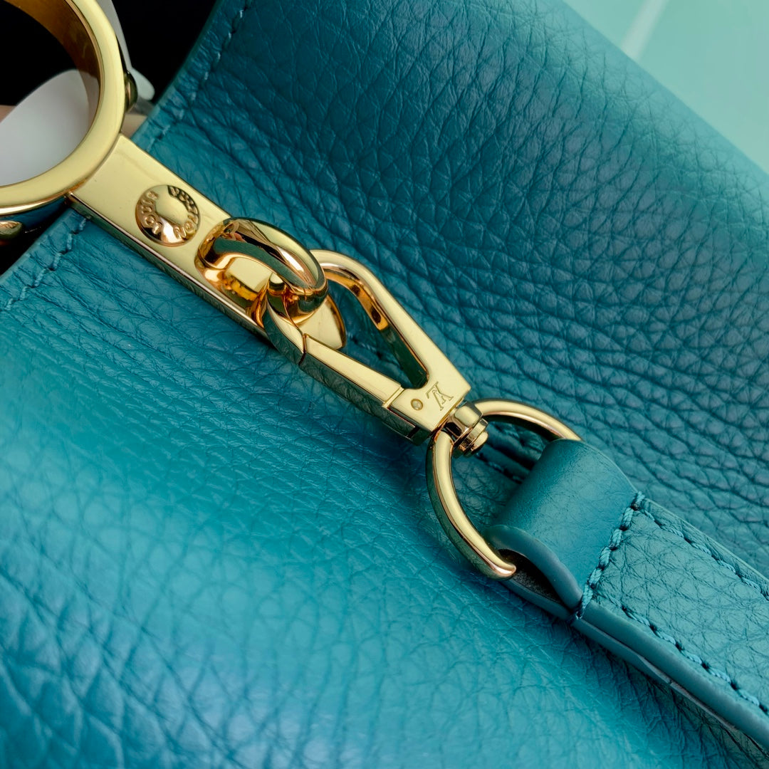 Louis Vuitton Capucines Mini Bag M23766 Green Taurillon leather