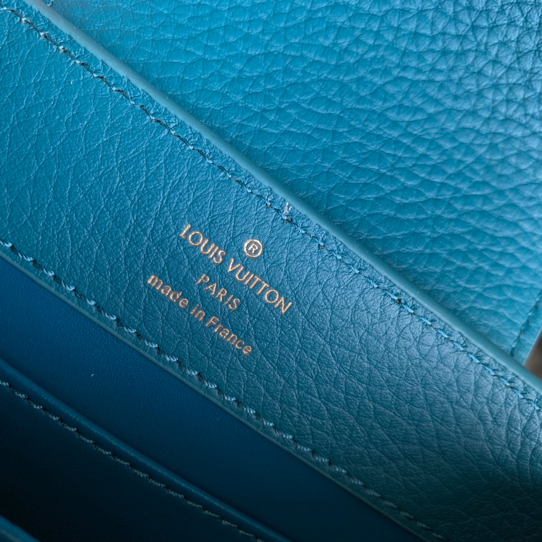 Louis Vuitton Capucines Mini Bag M23766 Green Taurillon leather
