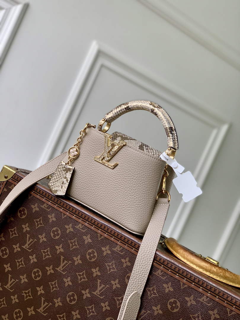 Louis Vuitton Capucines Mini Bag, M24729 In Taurillon Leather