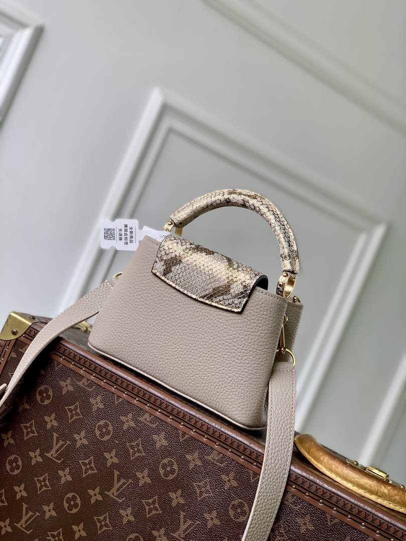 Louis Vuitton Capucines Mini Bag, M24729 In Taurillon Leather